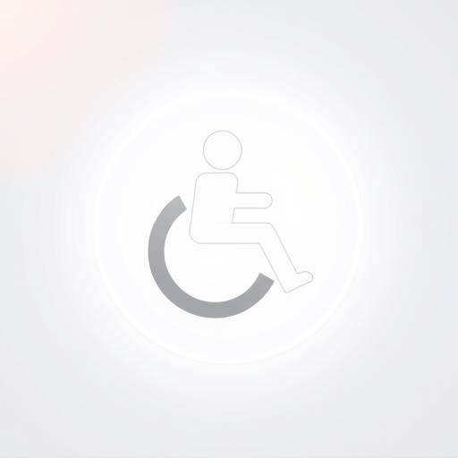 Un icono universal de accesibilidad representado con una persona en una silla de ruedas, simbolizando el compromiso de THI con la inclusión.